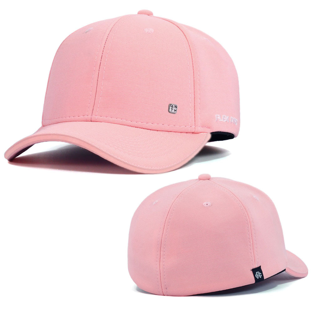 Boné Anth Co. Frame Gorgurão Rosa Aba Curva Fechado Atrás Flex Pro Com Elastano