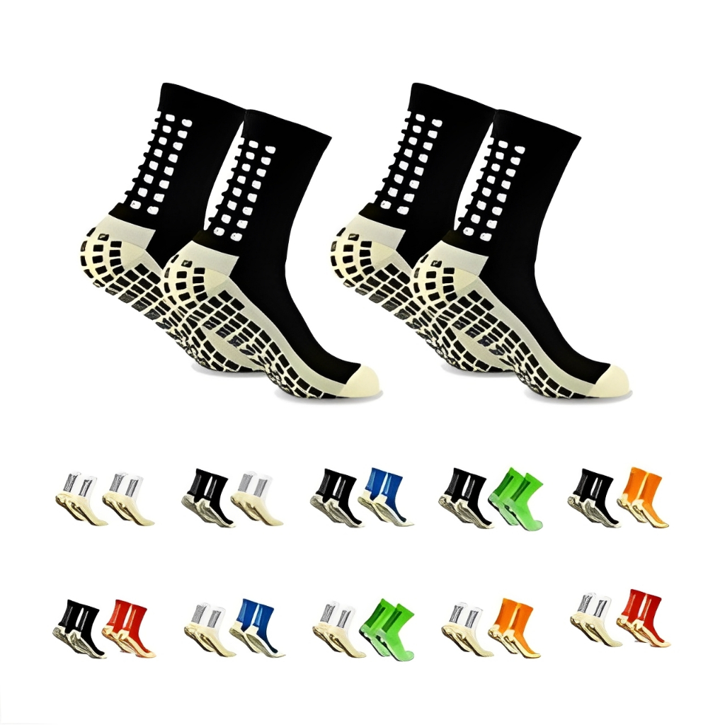 Kit 02 Par Meia Antiderrapante Esportiva Futebol Treino Academia Unissex Qualidade em Oferta na Shopee