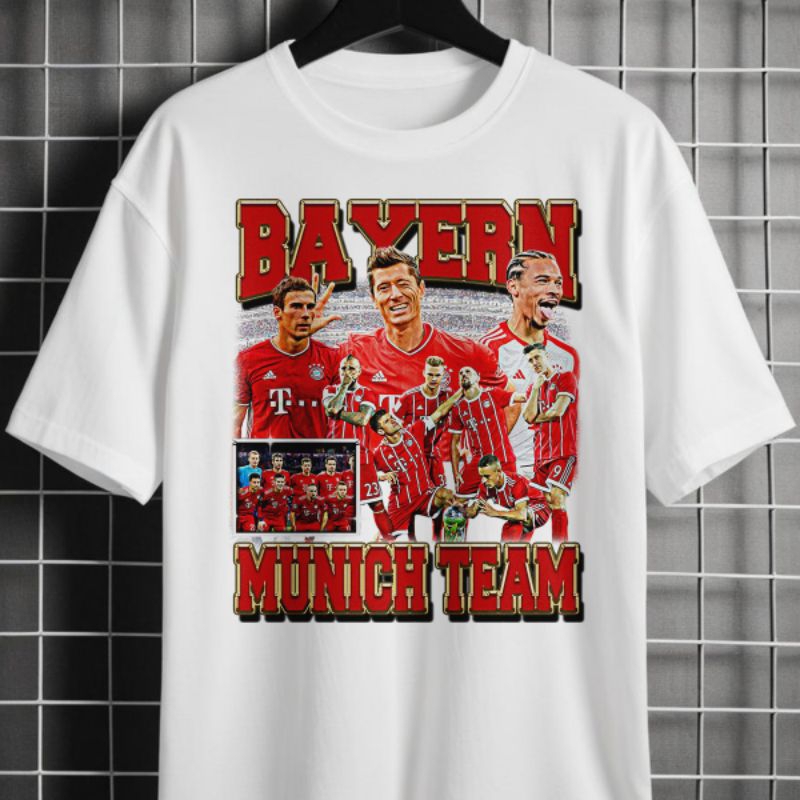 Camiseta Unissex Graphic Bayern Boolteg Camisa 100% Algodão BTL 015