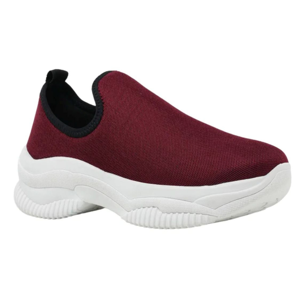 Tênis Meia Slip On Feminino Casual Sola Alta Leve e Confortável