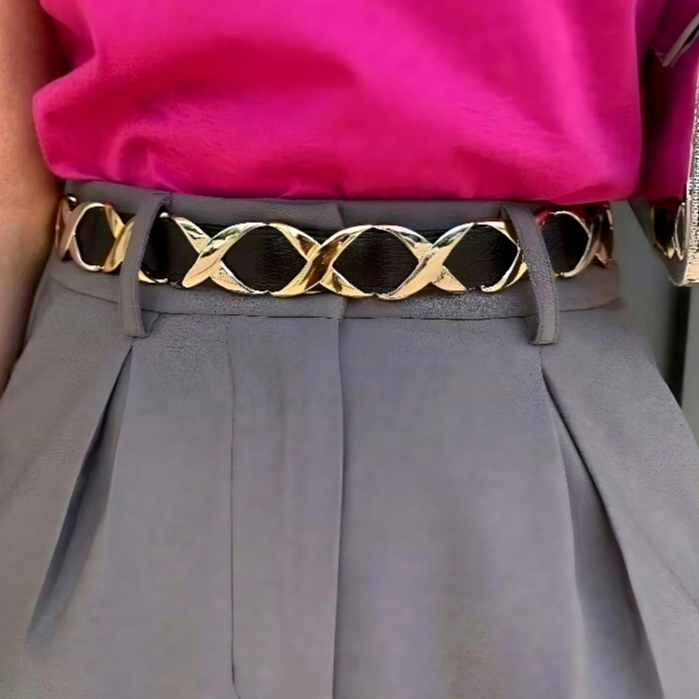 Cinto Feminino com Detalhe X un arraso xxx em Oferta na Shopee