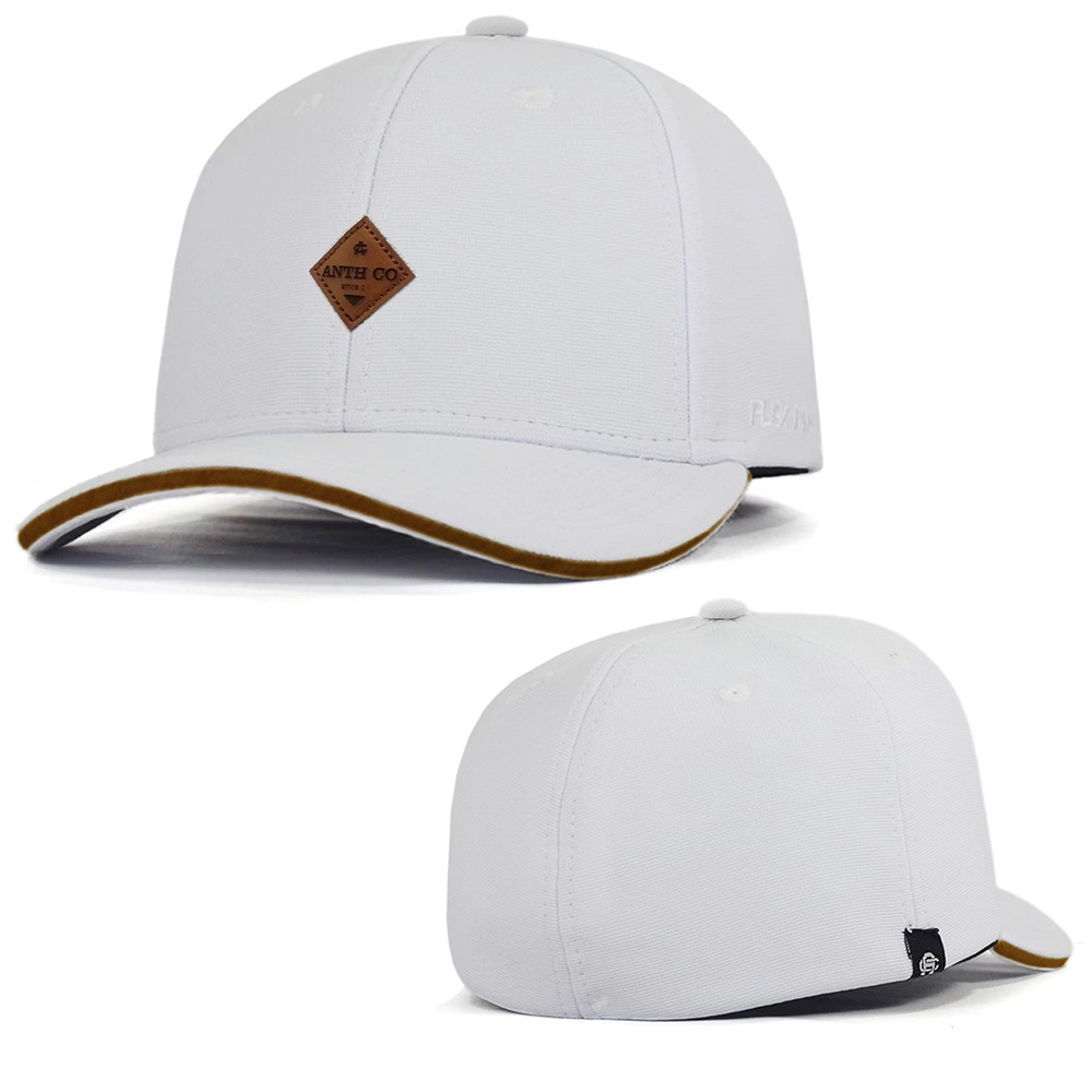 Boné Anth Co. Must Branco Aba Curva Fechado Atrás com Elastano