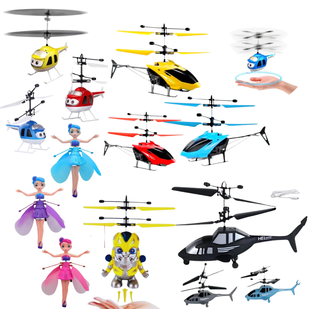 Brinquedo Voador Mini Drone Sensor De Mão Recarregével Helicóptero boneca varios modelos