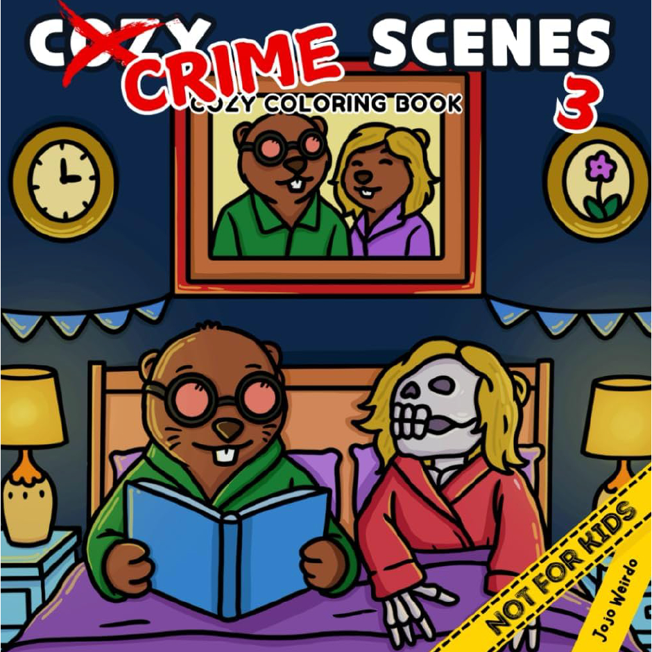 Livro de Colorir CRIME SCENES 3 (+18) - 41 Desenhos Para Colorir Pintar