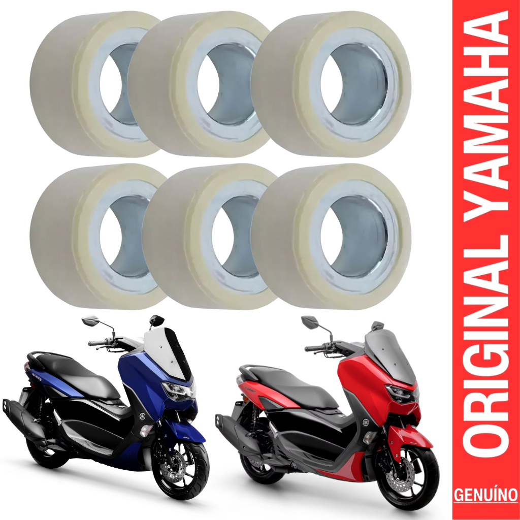 KIT 6 ROLETE CONTRAPESO DA EMBREAGEM ORIGINAL YAMAHA NMAX 160 2017 2018 2019 2020 2021