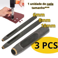 Vazador Furador Perfurador 6, 8, 10mm para Couro Eva Lonas Cinto Borracha Papelão - Vonder