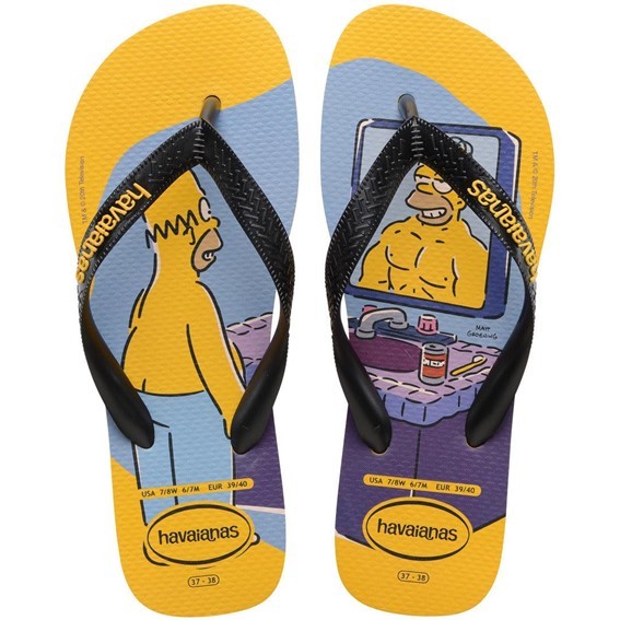 Chinelo Havaianas Simpsons (Produto Original) - Amarelo Pop