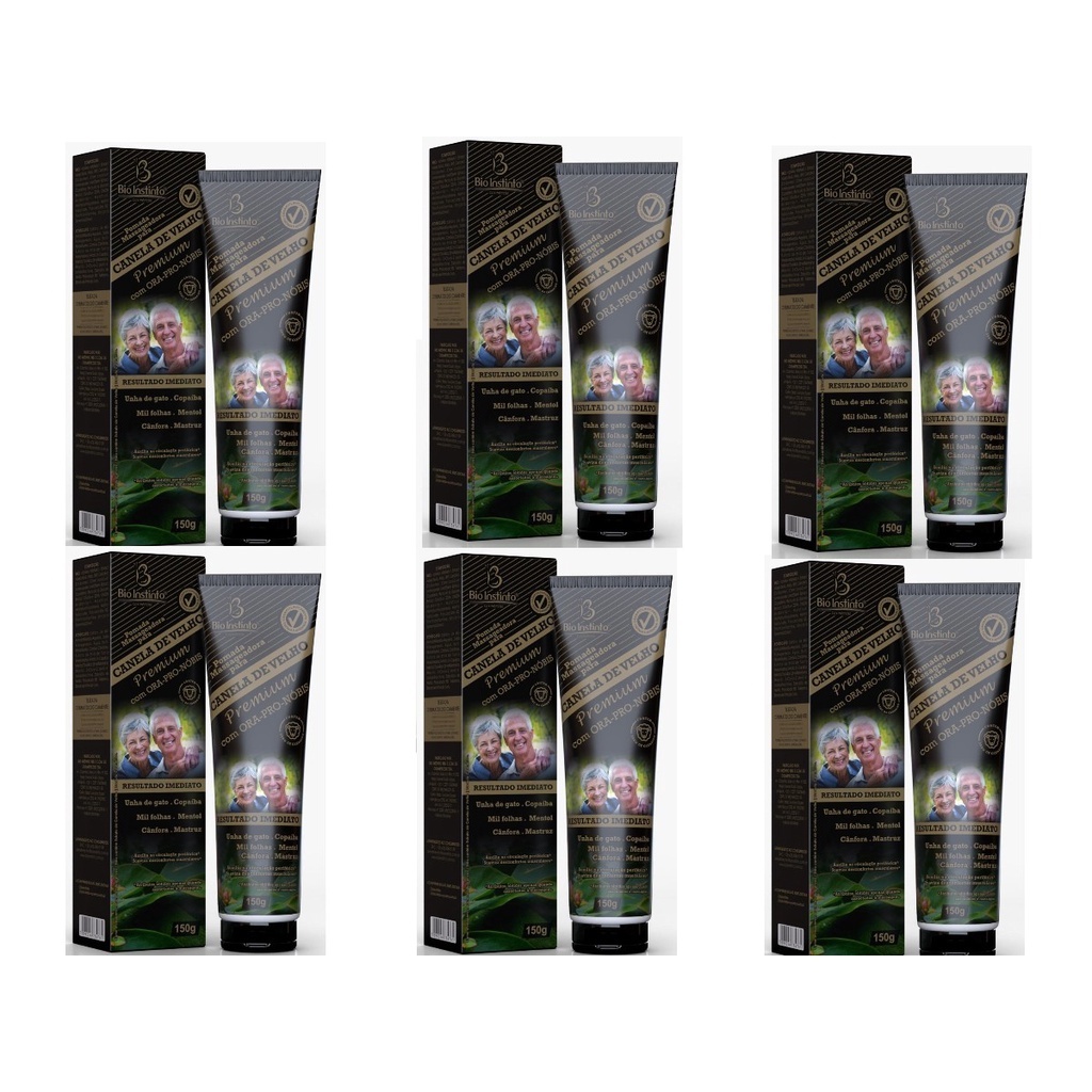 Canela de Velho Premium com Ora Pro Nobis 150g Bio Instinto 6 unidades