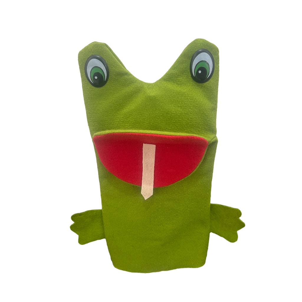 FANTOCHE EM FELTRO SAPO JODANE em Oferta na Shopee