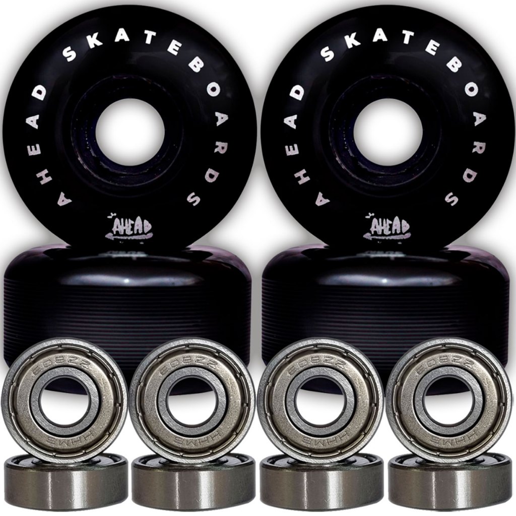 Roda de Skate Semi Profissional Bojuda Ahead Skateboard Com Rolamento 608ZZ Abec Brinde em Oferta na Shopee