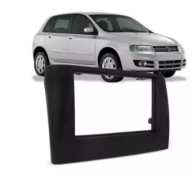Moldura Painel Multimidia 7 Polegadas 2din Central Multimídia Fiat Stilo 2003/2011 Preto