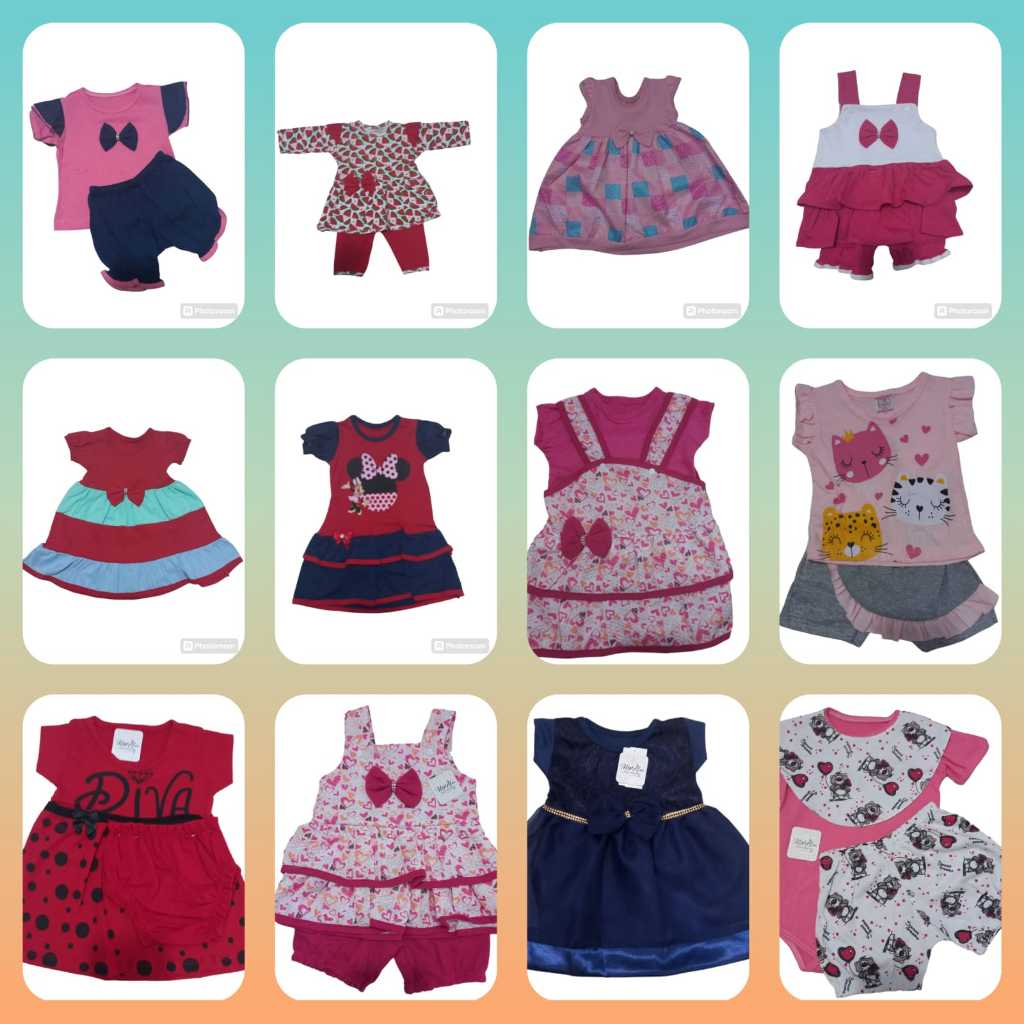Kit 10 Roupinhas Conjunto Vestido Roupa de Bebê Menina Infantil Atacado em Oferta na Shopee
