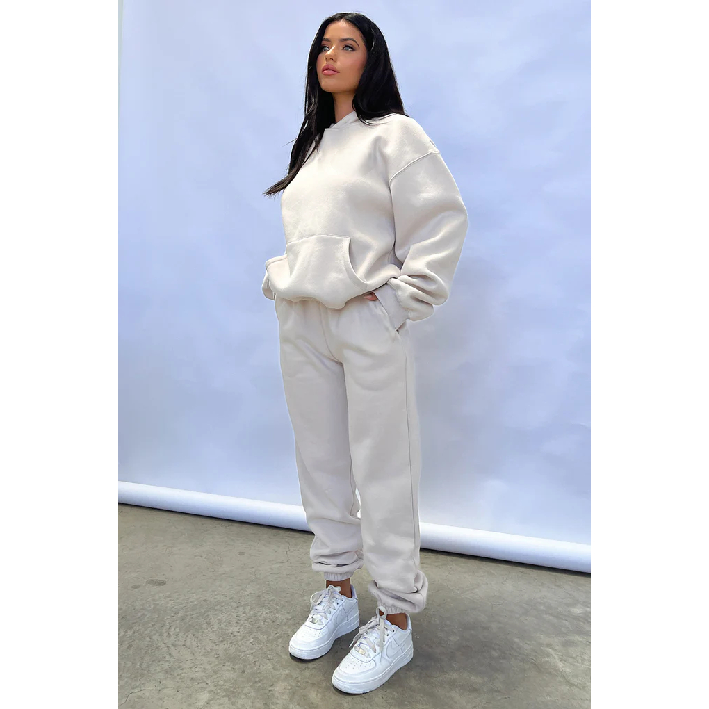 Conjunto Moletom Feminino Liso Flanelado 2 Peças Sem Estampa em Oferta na Shopee