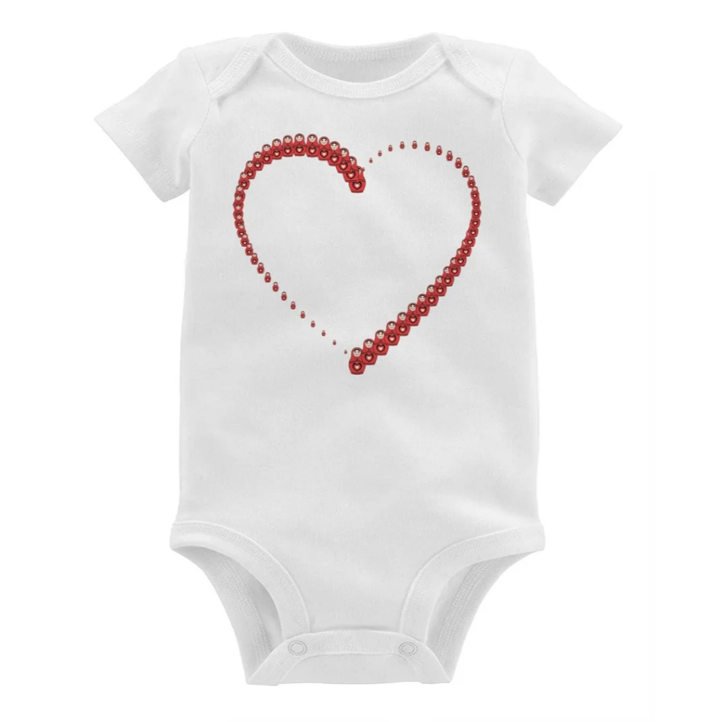 Body Bebê Matrioska Coração Roupa 16