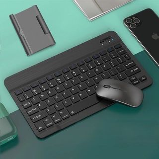 Kit Teclado e Mouse Sem Fio Tablet Celular Bluetooth Portátil Compatível com Android iOS …