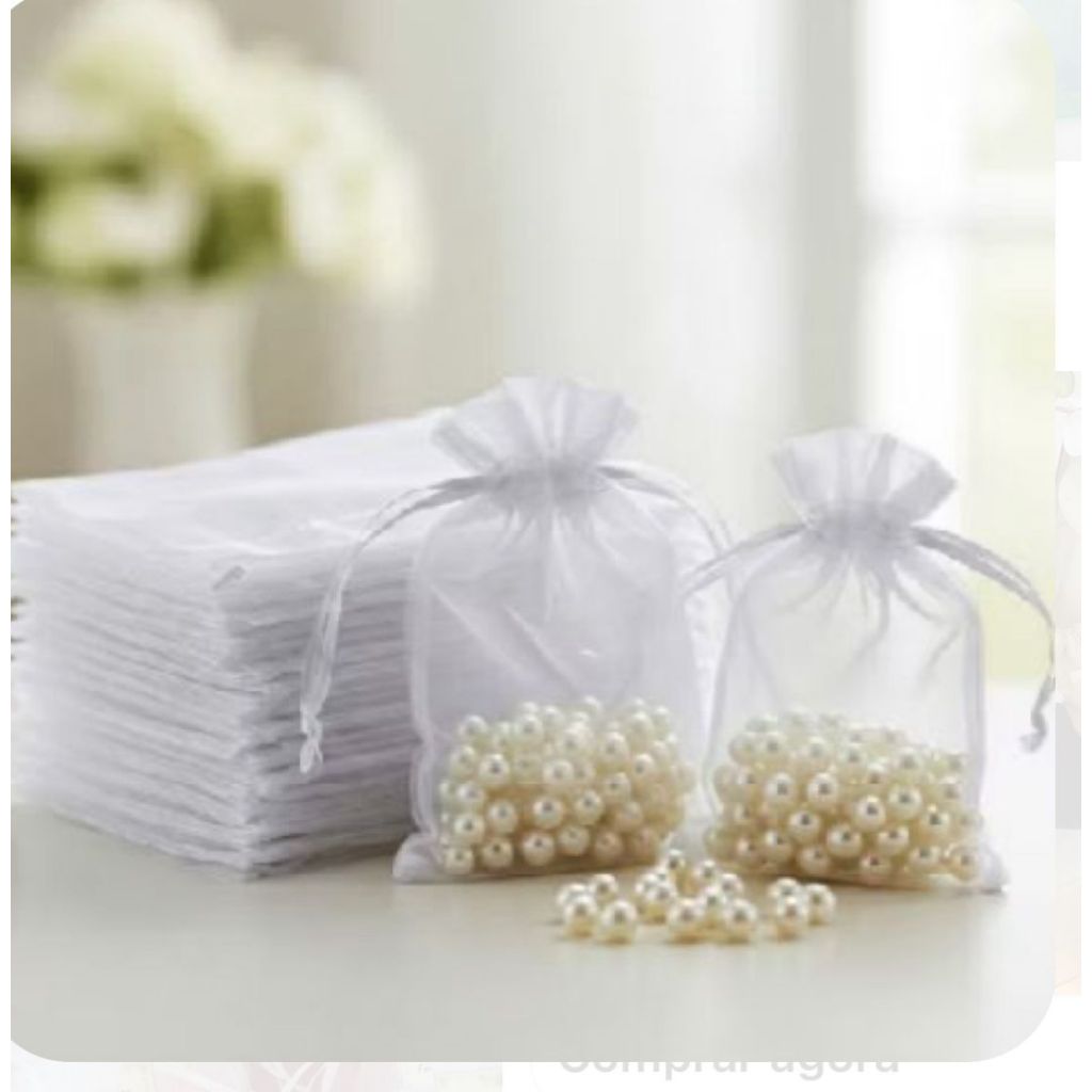 Saco de organza 10X15 cm 100 peças ou 50 peças - embalagem saquinho