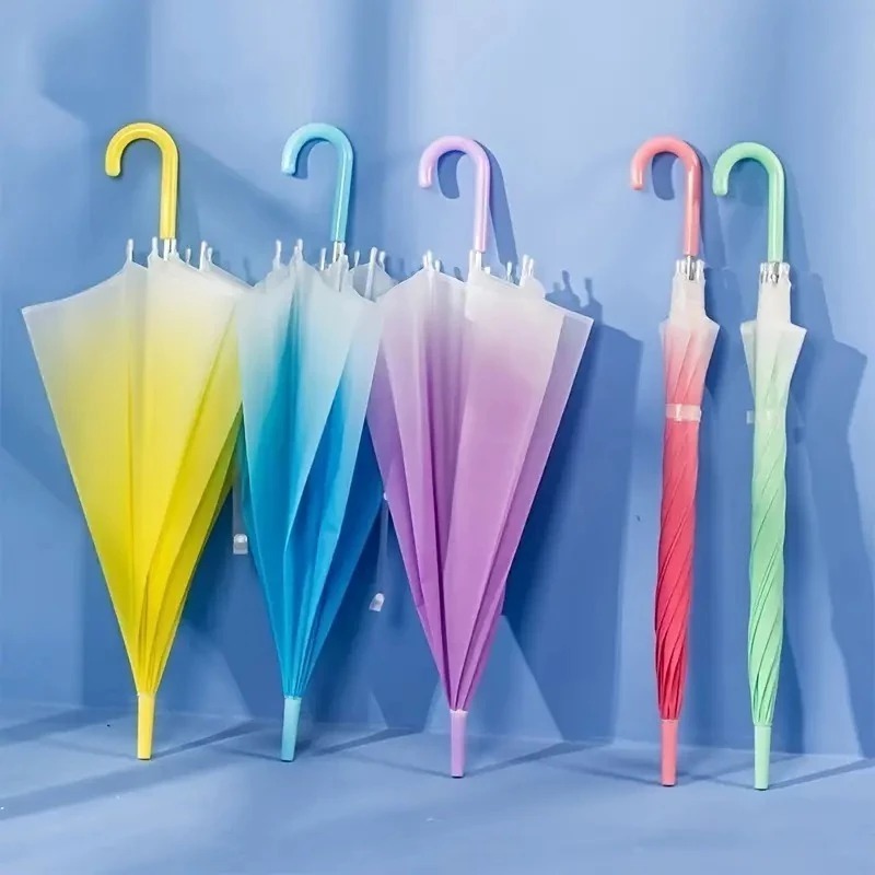 Guarda chuva sombrinha longo automático leitosa colorida-LS802074