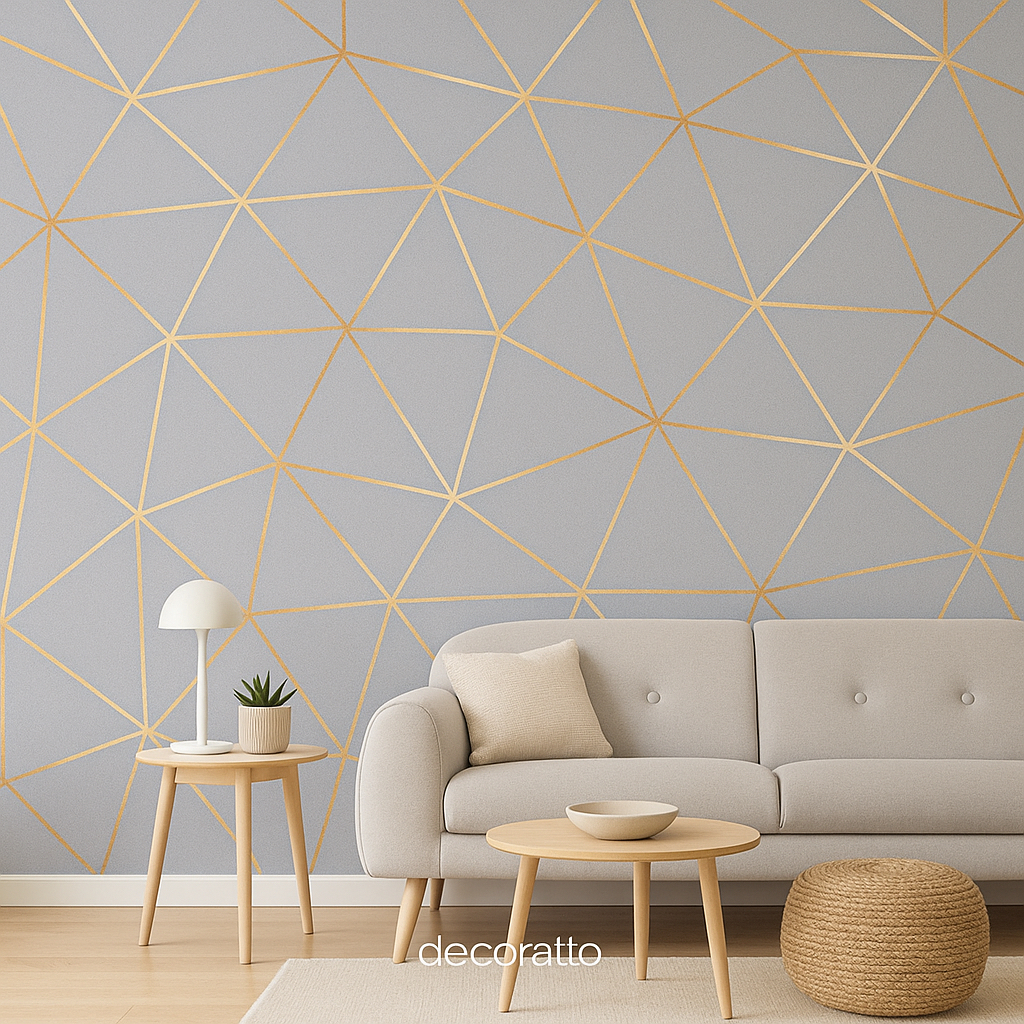 Papel de Parede 3D Zara Cinza Dourado 5METROS x 45CM Adesivo Autocolante para Sala, Quarto, Banheiro em Oferta na Shopee