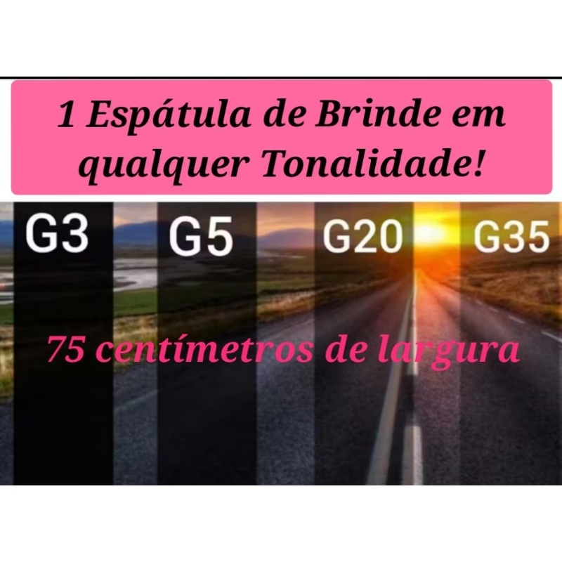 Insulfilme G3, G5 ,G20, G35, 15 Metros x 75 centímetros de largura + espátula Carros, Janelas, Vidros e Outros. em Oferta na Shopee