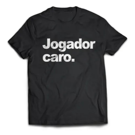 Camiseta Masculina Com Estampa Jogador Caro, Futebol Boleiro Tecido Premium 100% Algodão