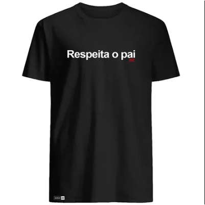 Camiseta Masculina Com Estampa  Boleiro Futebol Frase Respeita O Pai  Tecido Premium 100% Algodão