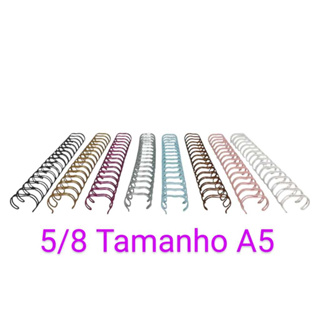 Wire-o garra 5/8-- 2x1-- A5-- 120 folhas em Oferta na Shopee
