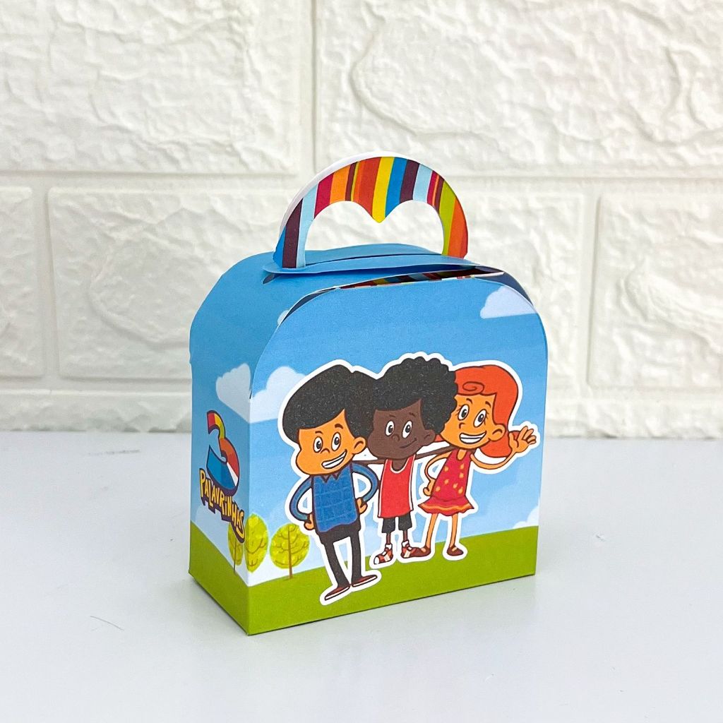Kit Festa Três Palavrinhas Caixinhas para festa infantis lembrancinhas de aniversario mimos decoração personalizados — imagem 2 de 2