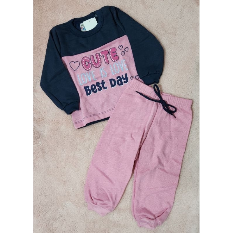 Conjunto Moletom bebê menina Tam M