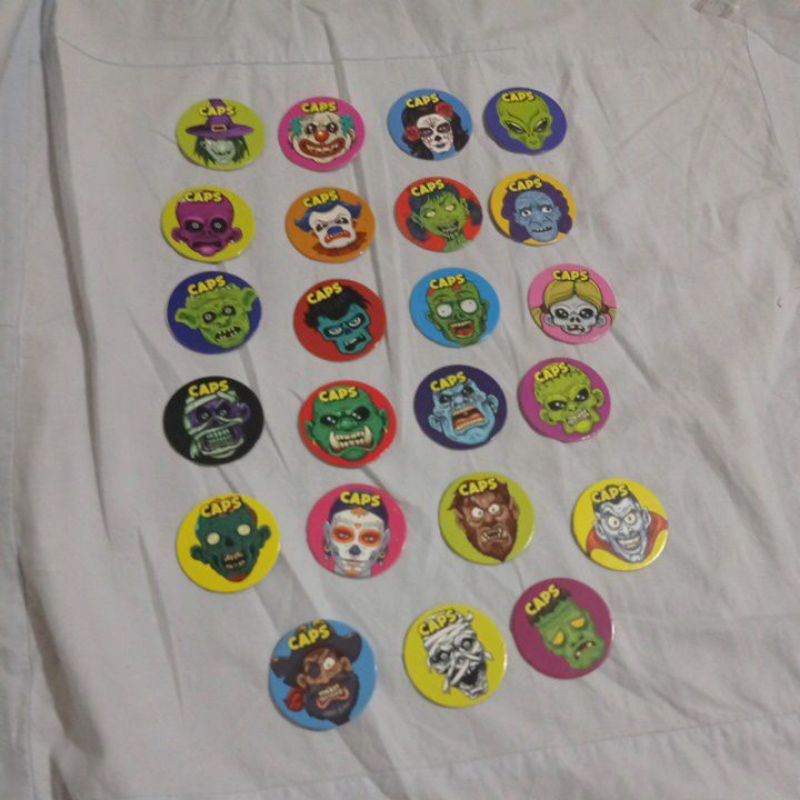 (Lote 52) - Lote com 23 Tazos Buzzy Monster Caps (23/30)