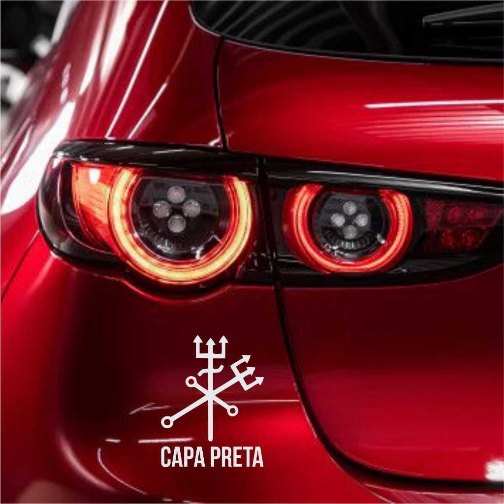 Adesivo Recortado – Exu Capa Preta Umbanda Candomblé Vinil Umbanda Candomblé Carro Artigos Religiosos