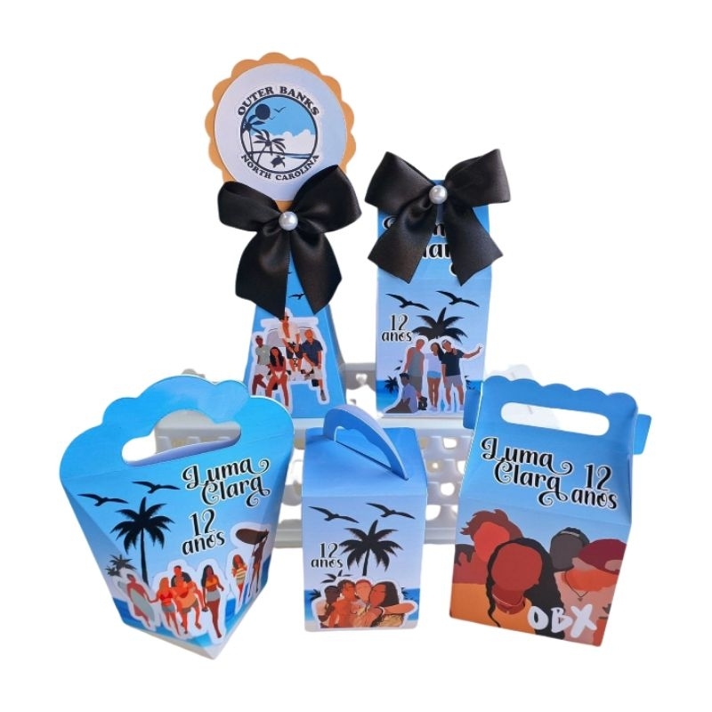 Kit caixinhas Personalizadas, lembrancinhas de festa aniversário MESVERSÁRIO PEGUE E MONTE - Outer Banks