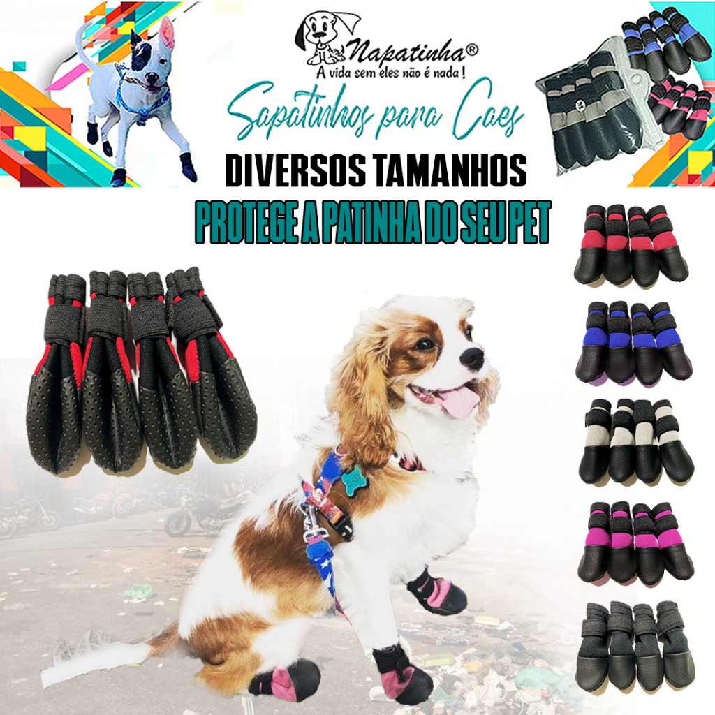 Sapatinho para cachorro diversos tamanhos- Botinha pet