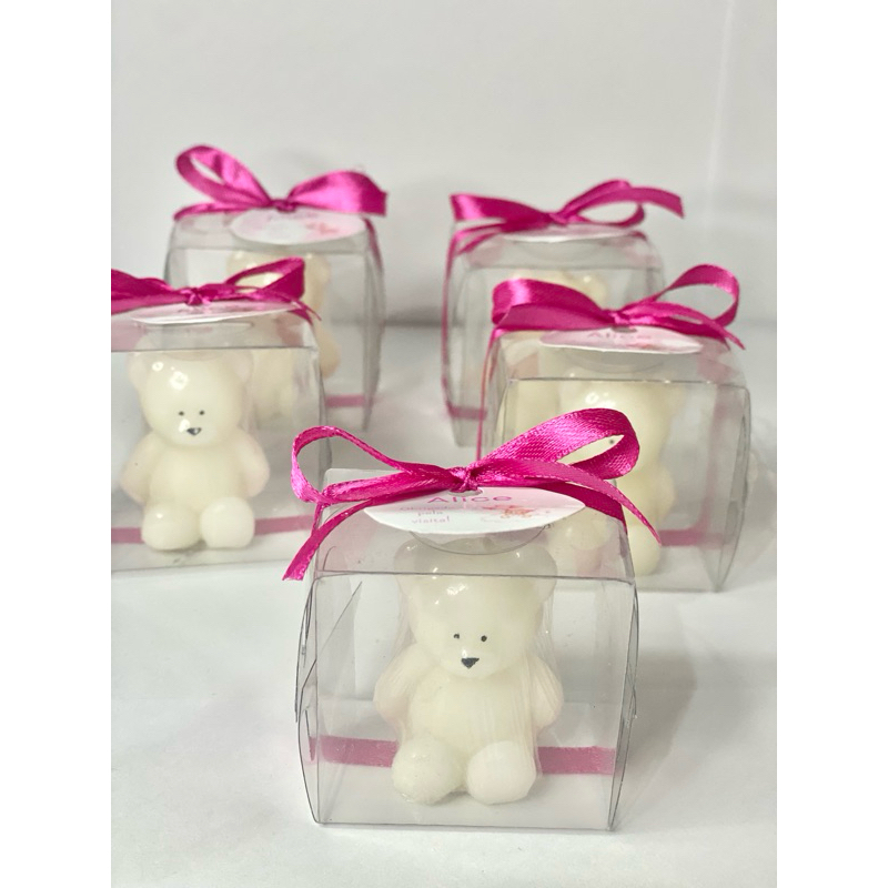 Lembrancinha Vela Ursinho Personalizada com Nome | Chá de Bebê, Maternidade, Batizado Chá Revelação