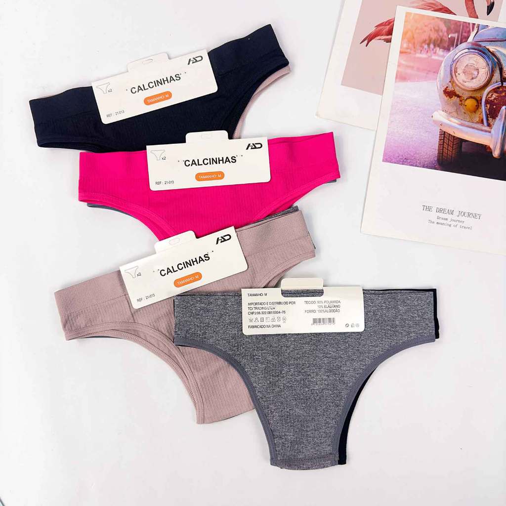 Kit 2 pares de calcinhas femininas roscadas em forma de T calcinhas de cintura baixa confortáveis