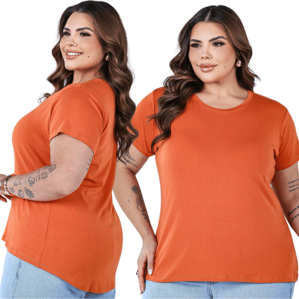Blusa Longline Plus Size Viscolycra Versátil Tapa Bumbum – Conforto, Soltinha e Estilo