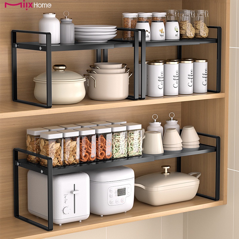 Prateleira Retrátil para Cozinha - Ajustável 25/35 - 45/65cm, Organizador Multiuso