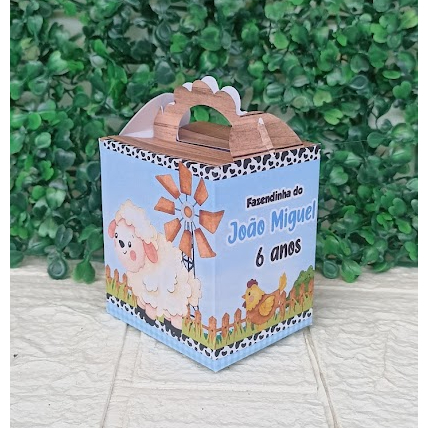 Kit Festa Personalizados Fazendinha   Lembrancinhas Caixinhas para festas PEGUE E MONTE