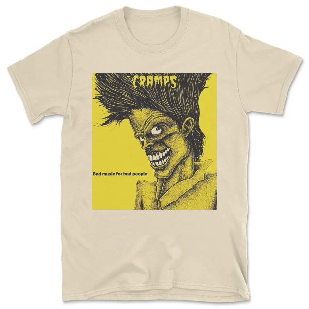 Camiseta Vintage Unissex The Cramps Bad Music For Bad People A397