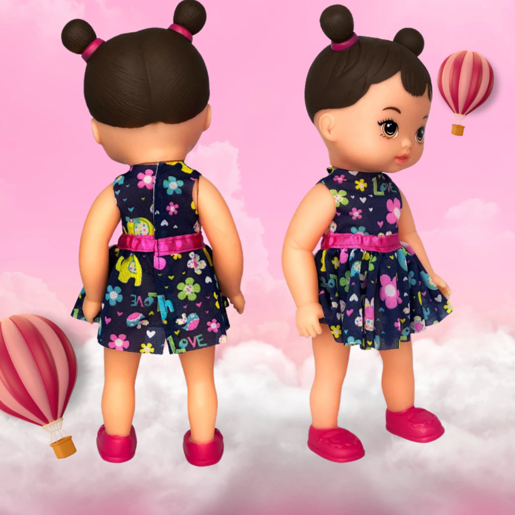 Boneca Hannah Suquinho Copo Grande Canudo Criança Infantil Diversão Brinquedo Personagem Barbie