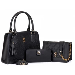 Bolsa Feminina Transversal Media E Bolsa Pequena Com Mini Carteira