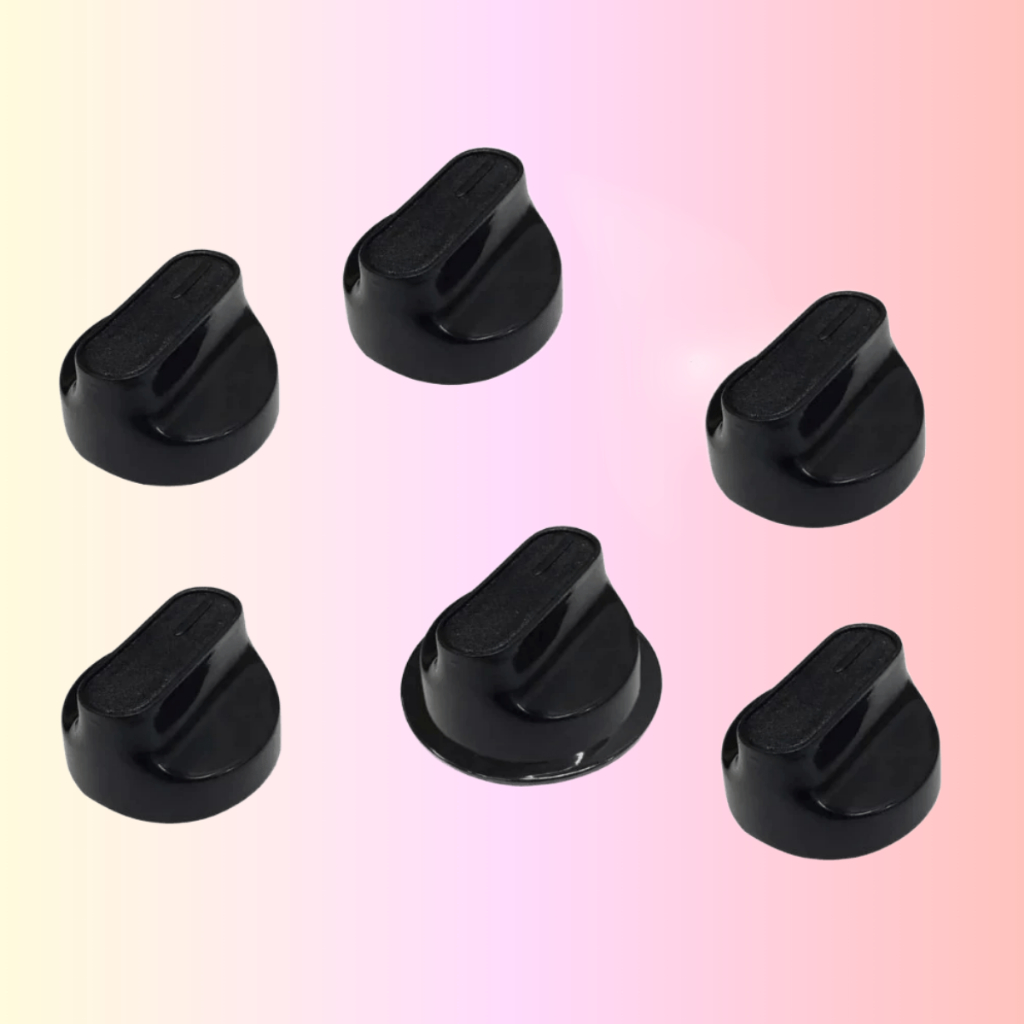 Botão Manípulo Para Fogão Consul / Cooktop Mondial e outros fogões (Kit Com 6) 5 bocas + forno Rosa Maria
