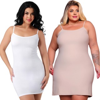 Vestido Moda Evangélica Anágua Conforto Segunda Pele Esconde Transparência Para Usar Por Baixo em Oferta na Shopee