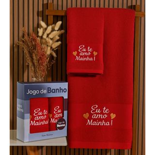 Kit Toalhas De Banho 2 Peças Banho e Rosto Presente Dia Das Mães