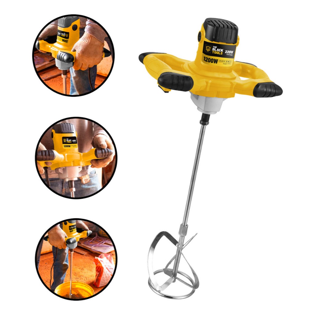 Misturador Elétrico De Argamassa Tinta Gesso Rejunte Textura The Black Tools em Oferta na Shopee