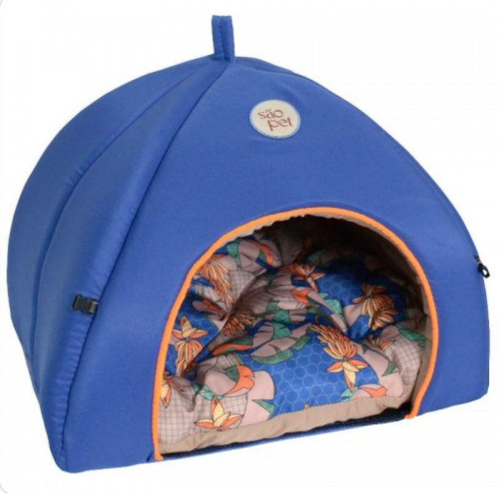 Tenda Luxo Toca Caminha Para Cães Cachorros Gatos Iglu Original Sao Pet