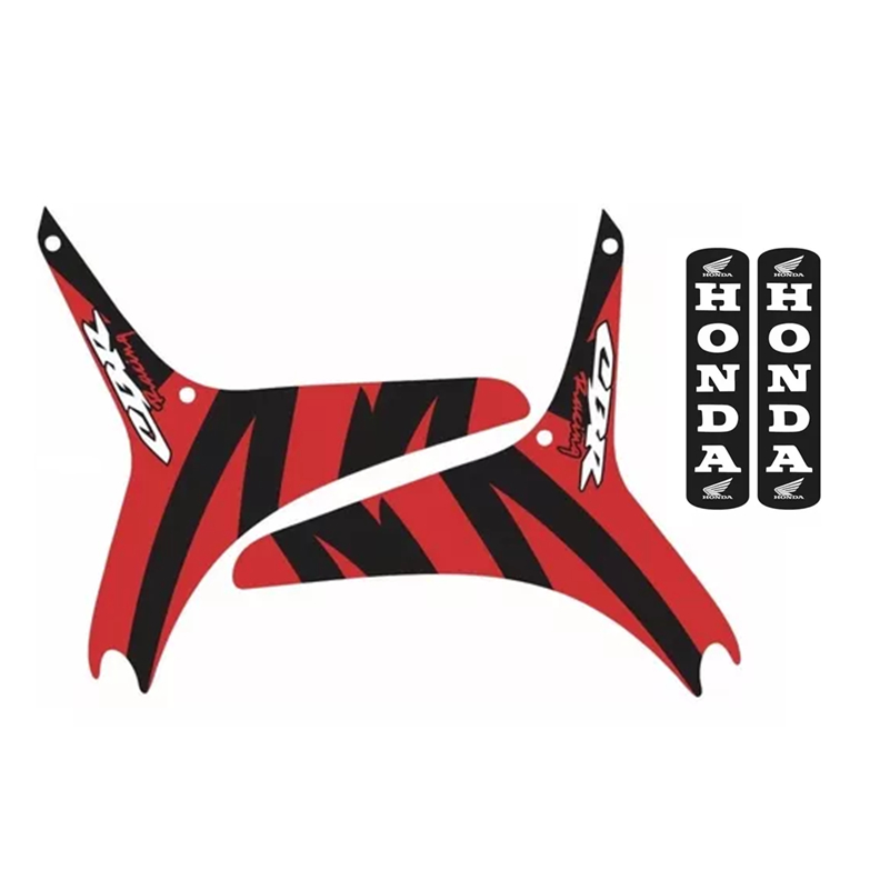 kit Adesivos Compatível com Moto Honda CBR Carenagem Cbr 600rr 2008 Laterais p/ Dois Lados + Par Bengalas Honda M4