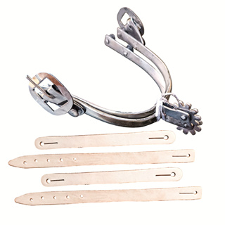 Espora Batida Inox Barata + Correia De Couro Para Cavalgada e Domar Cavalo  - Oferta da fábrica em Oferta na Shopee
