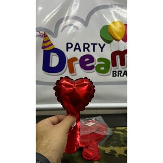 Balão Metalizado Mini Coração 10cm 5 polegadas festas decoração enfeite mãe dia dos namorados em Oferta na Shopee