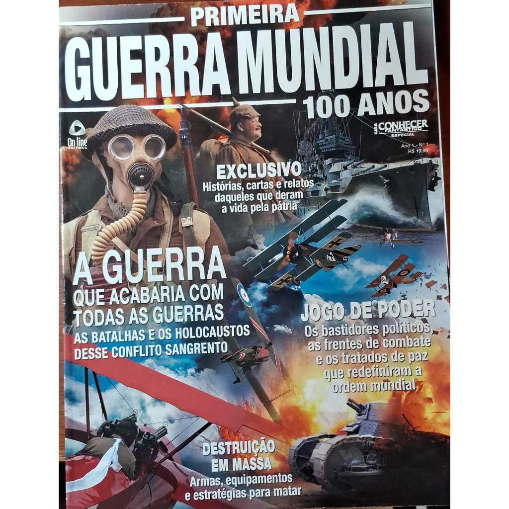Revista Primeira Guerra Mundial Guia Conhecer Fantático Especial Ano 1 Nº 1; Cláudio Blanc