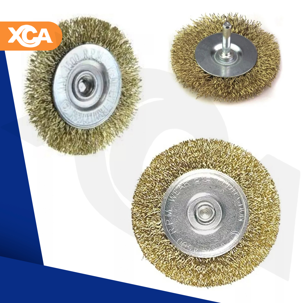 Escova Aço Circular Kit Jogo Parafusadeira Churrasqueira Esmeril Limpeza Tamanhos Diferentes